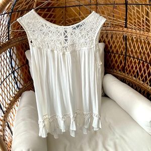 White lace tank top from boutique